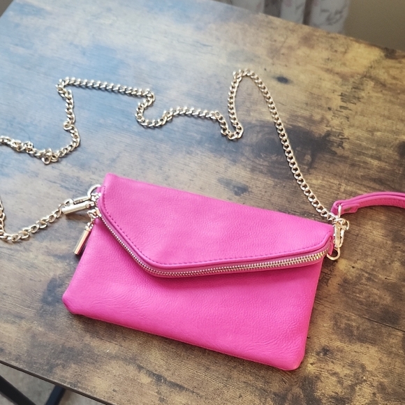 Pink Chain Strap Women's Bag - Picture 1 of 3
